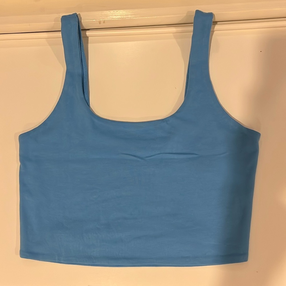 Blue Cropped Tank Top
